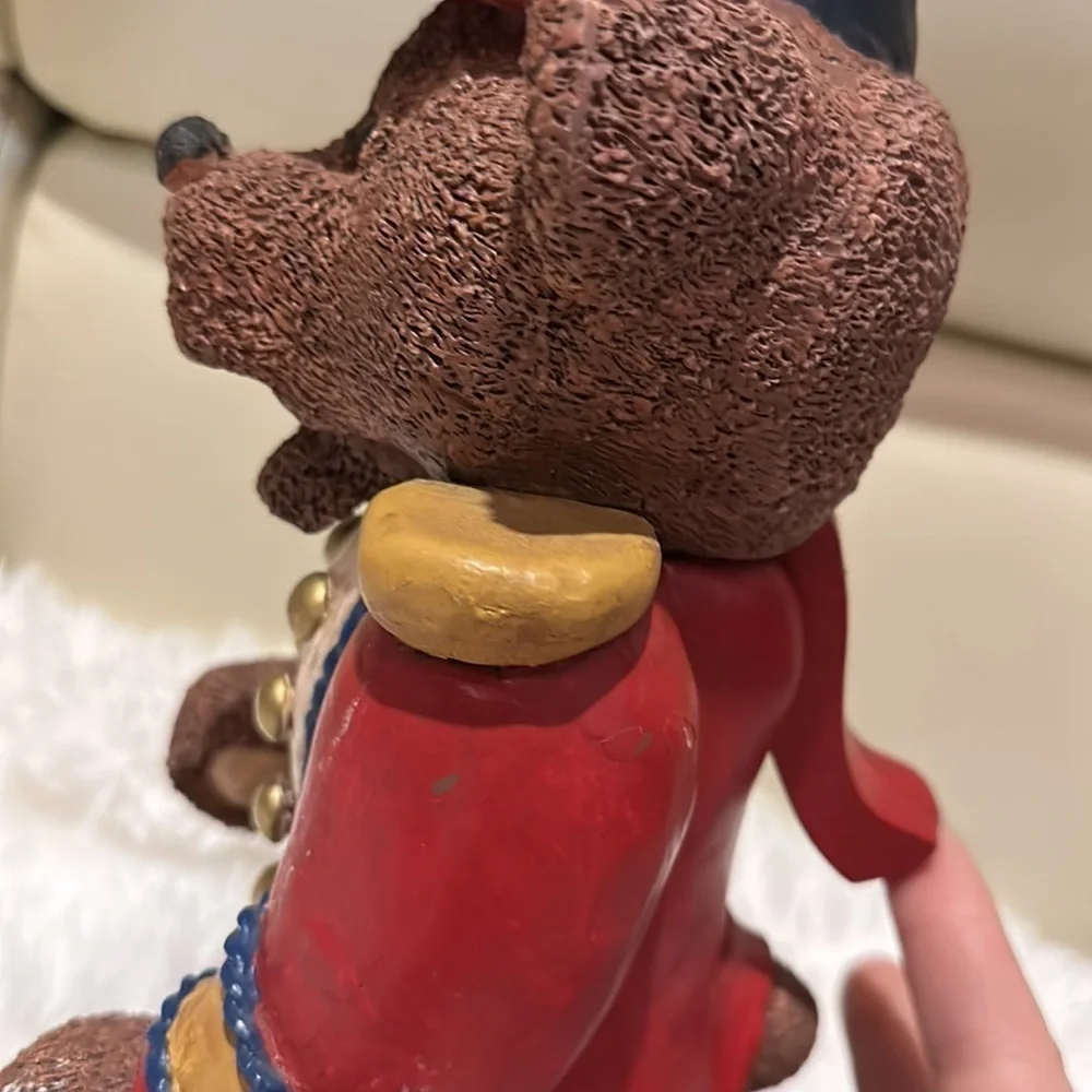 Kurt Adler Teddy Bear Soldier Nut Cracker Ceramic